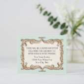 Gatsby Art Deco Nouveau Lace Faux Gold Tulip Kaart (Staand voorkant)