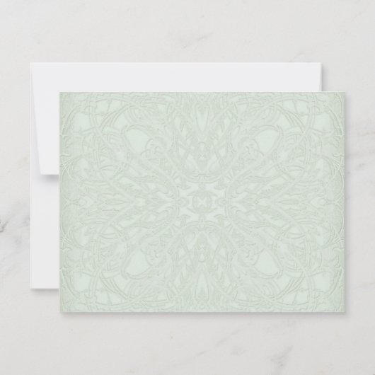 Gatsby Art Deco Nouveau Lace Faux Gold Tulip Kaart (Achterkant)