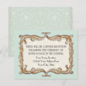 Gatsby Art Deco Nouveau Lace Faux Gold Tulip Kaart (Voorkant / Achterkant)