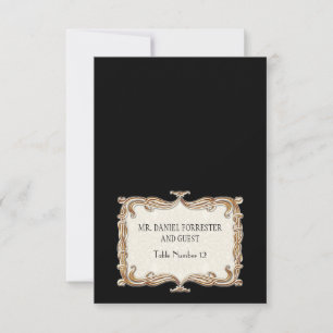 Gatsby Art Deco Nouveau Lace Faux Gold Tulip Kaart