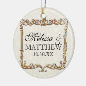 Gatsby Art Deco Nouveau Lace Faux Gold Tulip Keramisch Ornament (Links)