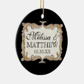 Gatsby Art Deco Nouveau Lace Faux Gold Tulip Keramisch Ornament (Rechts)