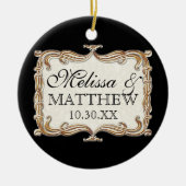 Gatsby Art Deco Nouveau Lace Faux Gold Tulip Keramisch Ornament (Voorkant)