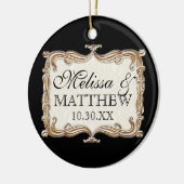 Gatsby Art Deco Nouveau Lace Faux Gold Tulip Keramisch Ornament (Links)