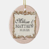 Gatsby Art Deco Nouveau Lace Faux Gold Tulip Keramisch Ornament (Rechts)