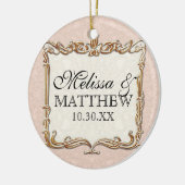 Gatsby Art Deco Nouveau Lace Faux Gold Tulip Keramisch Ornament (Links)