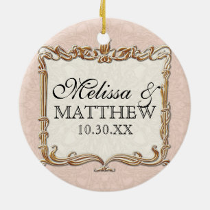 Gatsby Art Deco Nouveau Lace Faux Gold Tulip Keramisch Ornament