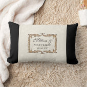 Gatsby Art Deco Nouveau Lace Faux Gold Tulip Kussen (Deken)