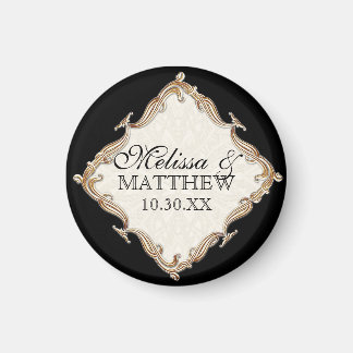 Gatsby Art Deco Nouveau Lace Faux Gold Tulip Magneet