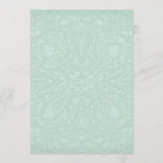 Gatsby Art Deco Nouveau Lace Faux Gold Tulip Menu (Achterkant)