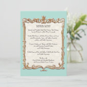 Gatsby Art Deco Nouveau Lace Faux Gold Tulip Menu (Staand voorkant)