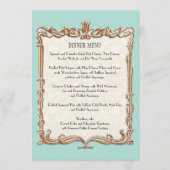 Gatsby Art Deco Nouveau Lace Faux Gold Tulip Menu (Voorkant)