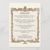 Gatsby Art Deco Nouveau Lace Faux Gold Tulip Menu (Voorkant)