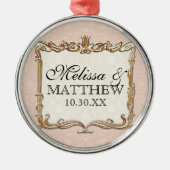 Gatsby Art Deco Nouveau Lace Faux Gold Tulip Metalen Ornament (Voorkant)