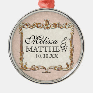 Gatsby Art Deco Nouveau Lace Faux Gold Tulip Metalen Ornament