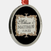 Gatsby Art Deco Nouveau Lace Faux Gold Tulip Metalen Ornament (Rechts)