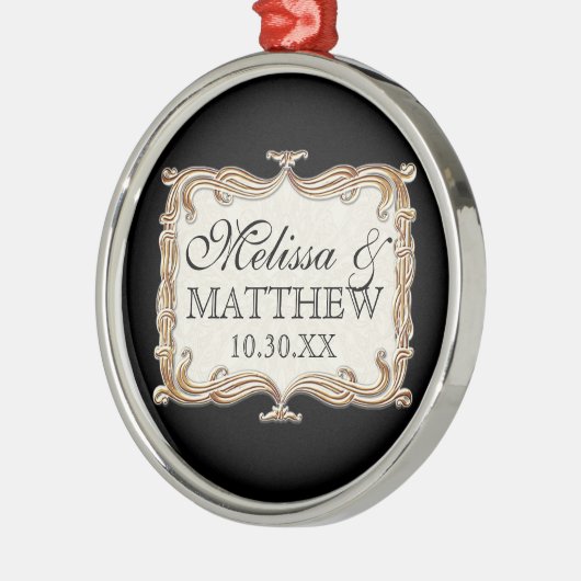 Gatsby Art Deco Nouveau Lace Faux Gold Tulip Metalen Ornament (Links)