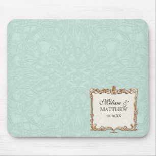 Gatsby Art Deco Nouveau Lace Faux Gold Tulip Muismat