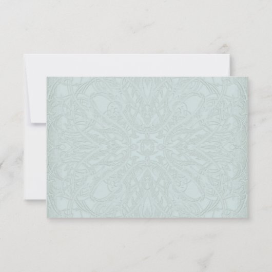 Gatsby Art Deco Nouveau Lace Faux Gold Tulip RSVP Kaartje (Achterkant)