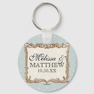 Gatsby Art Deco Nouveau Lace Faux Gold Tulip Sleutelhanger