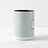 Gatsby Art Deco Nouveau Lace Faux Gold Tulip Tweekleurige Koffiemok (Center)