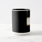 Gatsby Art Deco Nouveau Lace Faux Gold Tulip Tweekleurige Koffiemok (Center)