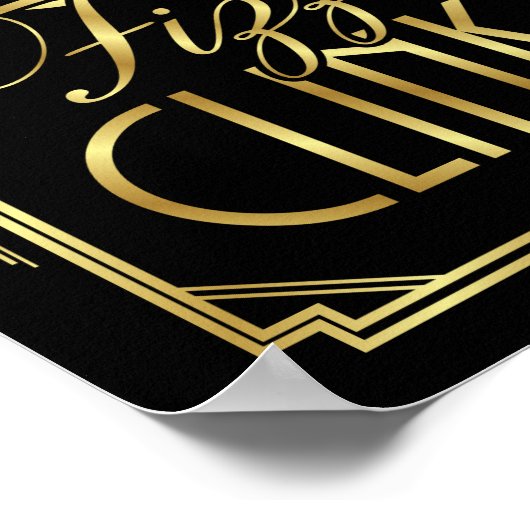 Gatsby Art Deco POP FIZZ CLINK Print (Hoek)