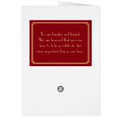 Gatsby Art Deco Red Wedding Programme Nota-kaarten (Achterkant)