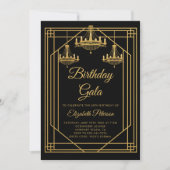 Gatsby Art Deco Roaring 20s kroonluchters verjaard Kaart (Voorkant)