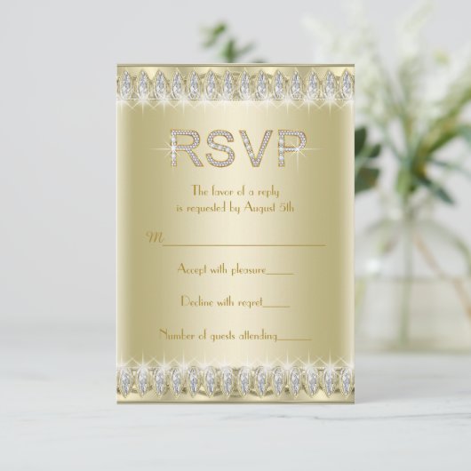 Gatsby Art Deco Roaring 20's RSVP (Staand voorkant)