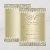 Gatsby Art Deco Roaring 20's RSVP Kaartje (Voorkant / Achterkant)