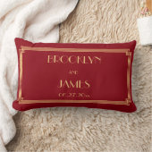 Gatsby Art Deco Rode Lenden Bruiloft Kussens (Deken)