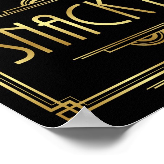 Gatsby Art Deco SNACK BAR Sign Print (Hoek)