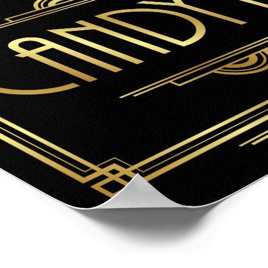 Gatsby Art Deco SNOEP BAR Afdrukken Poster (Hoek)