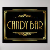 Gatsby Art Deco SNOEP BAR Afdrukken Poster (Voorkant)