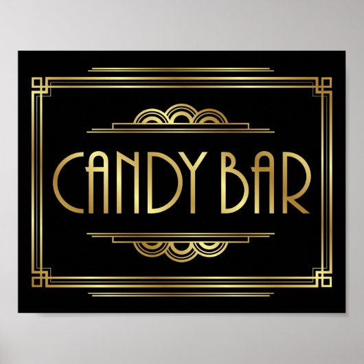 Gatsby Art Deco SNOEP BAR Afdrukken Poster (Voorkant)