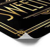 Gatsby Art Deco SWEETEASY Sign Print (Hoek)