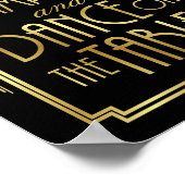 Gatsby Art Deco TIME to DRINK CHAMPAGNE Sign Print (Hoek)