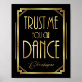 Gatsby Art Deco TRUST ME U KUNT AFSCHAFTKENEN Poster (Voorkant)