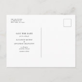 Gatsby Art Deco Typografie Foto Save the Date Aankondigingskaart (Achterkant)