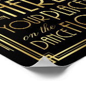 Gatsby Art Deco UW PLEK IS OP DE DANKSTROOM Poster (Hoek)