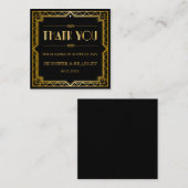 Gatsby Art Deco Wedding Favor Label | Aangepaste k (Voorkant / Achterkant)