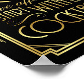 Gatsby Art Deco Wedding Sign Print COCKTAIL Quote (Hoek)