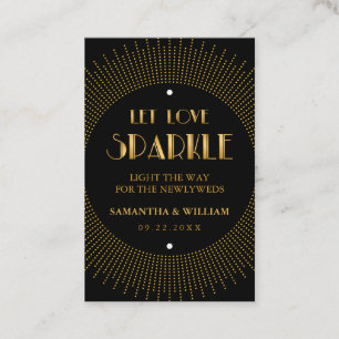 Gatsby Art Deco Wedding Sparkler Label  Aangepaste