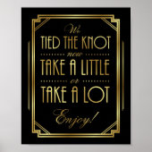Gatsby Art Deco WEDDING TREATS Sign Print (Voorkant)