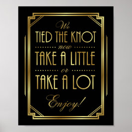 Gatsby Art Deco WEDDING TREATS Sign Print