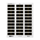 Gatsby Black en Gold Address Label (Full Sheet)