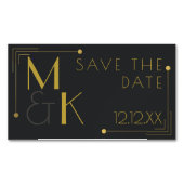 Gatsby Bruiloft Save The Date 25 Magnetische Kaart Magnetisch Visitekaartje (Voorkant)