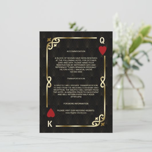 Gatsby Casino Las Vegas Poker Accommodatie Informatiekaartje (Staand voorkant)