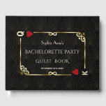 Gatsby Casino Las Vegas Poker Bachelorette Party Gastenboek<br><div class="desc">Uniek casino Royale en Great Gatsby voor het kaartontwerp. Het is voorzien van een kunstdecostijl, een Roaring 1920's oude Hollywood gebroken lijst met faux goudfolie Fleur-de-lis, rode harten, Q en K op twee hoeken (het simuleren van speelkaarten). Op de achterkant van gouden Kunst Deco patroon en speelkaartpakken. Gebruik het gereedschap...</div>